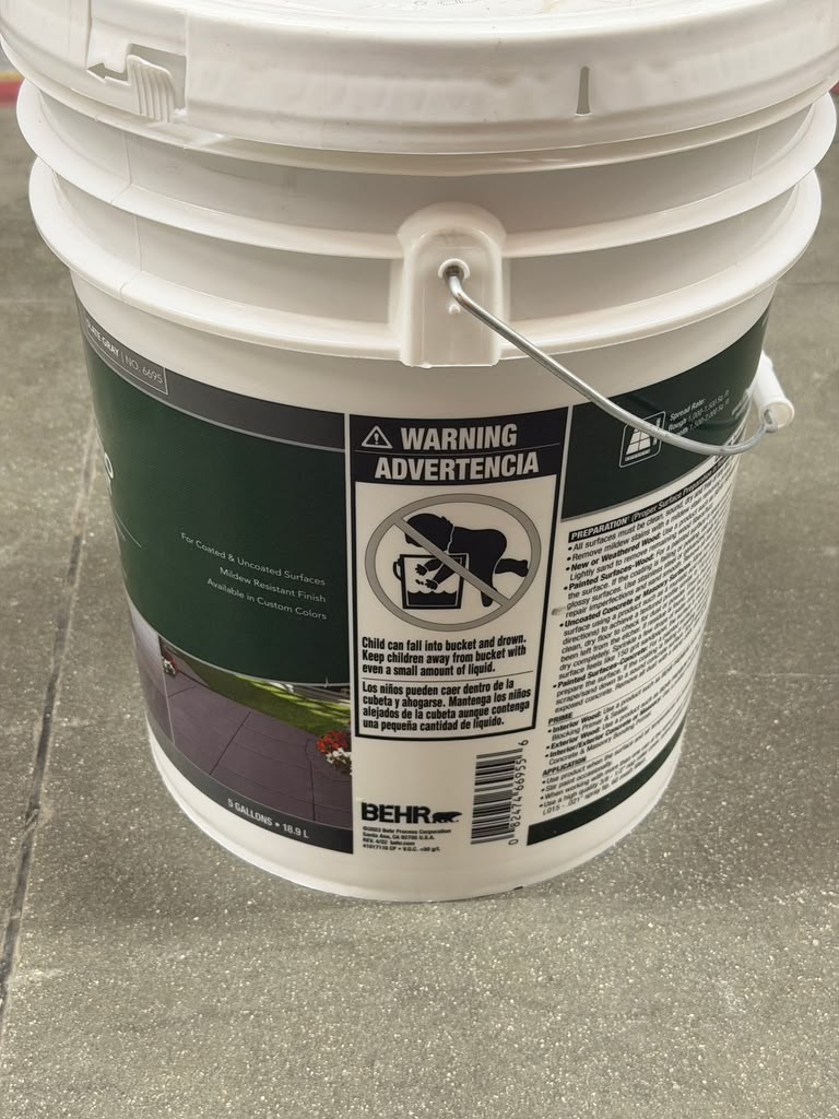 BEHR Premium Porch & Patio Floor Paint, Slate Gray (5 Gal)